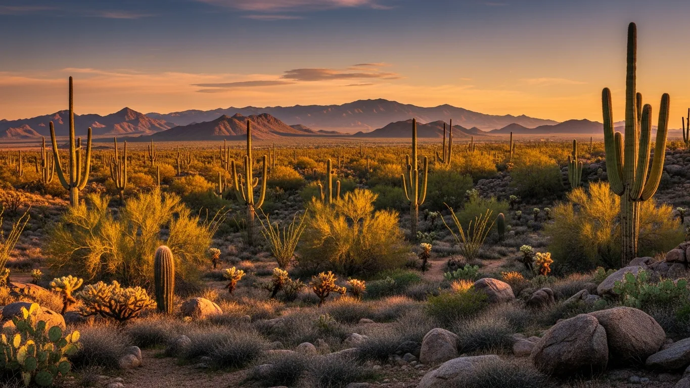 El Mirage Arizona desert landscape at golden hour
