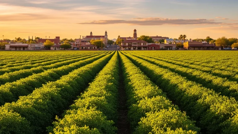 Gilbert Arizona heritage area with agricultural field
