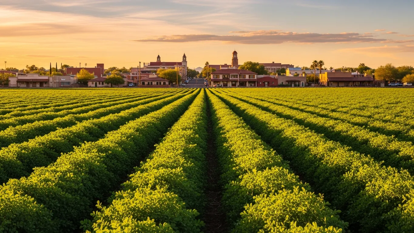 Gilbert Arizona heritage area with agricultural field